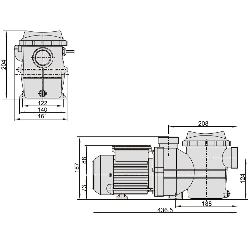 Насос для бассейна Aquaviva LX SMP015M (4м³/ч 0.18кВт 220В)