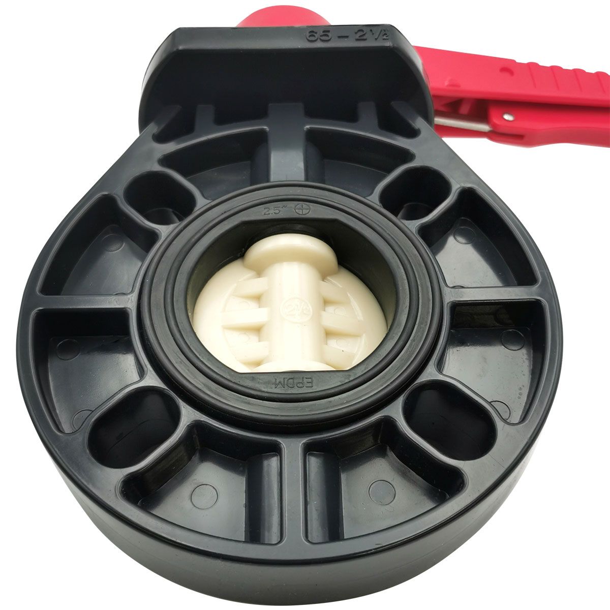 Дисковый поворотный затвор d110 с ручкой, уплотнение EPDM AQUAVIVA