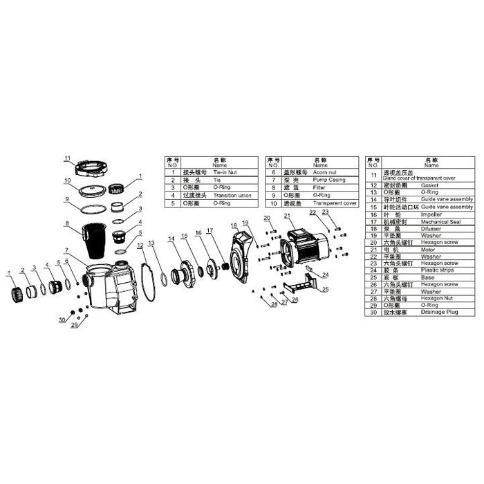 Насос для бассейна Aquaviva LX SWPB300T (28м³/ч 2.21кВт 380В)