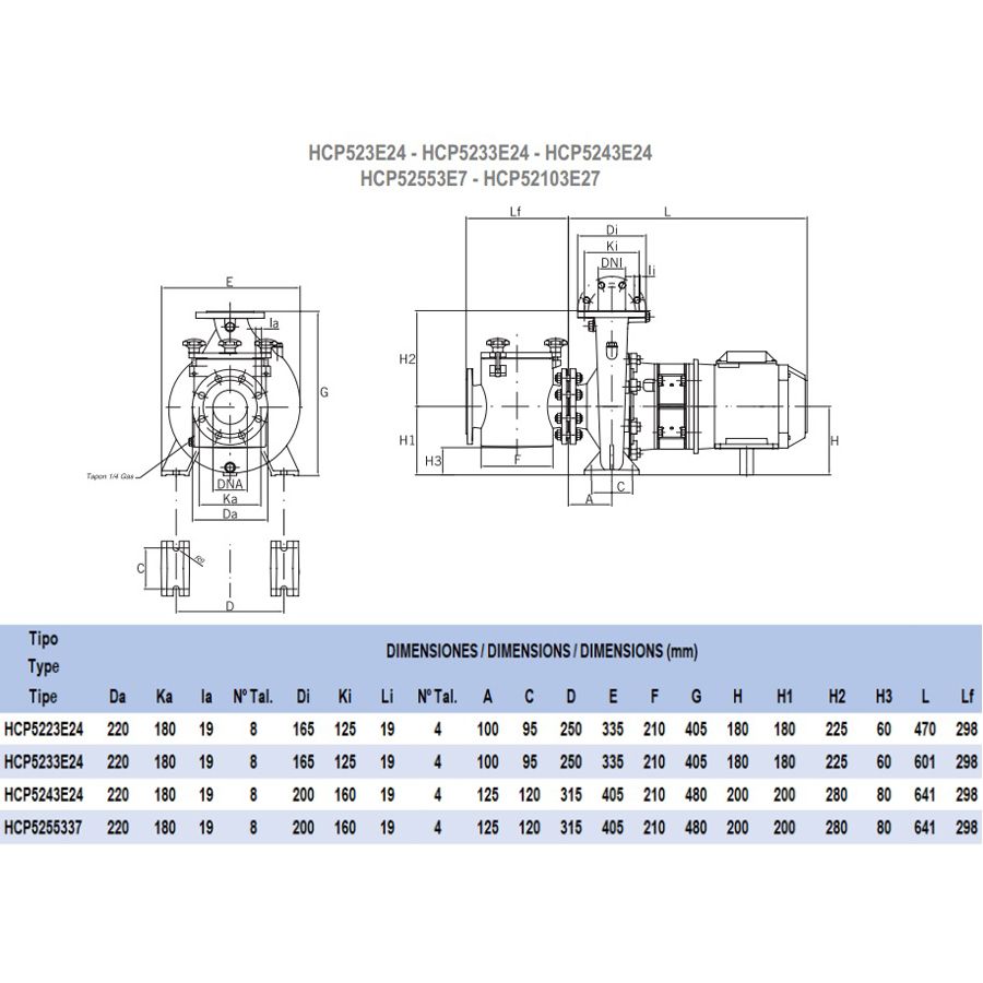 Насос для бассейна Hayward HCP5223E24 (13м³/ч 1.47кВт 380В)