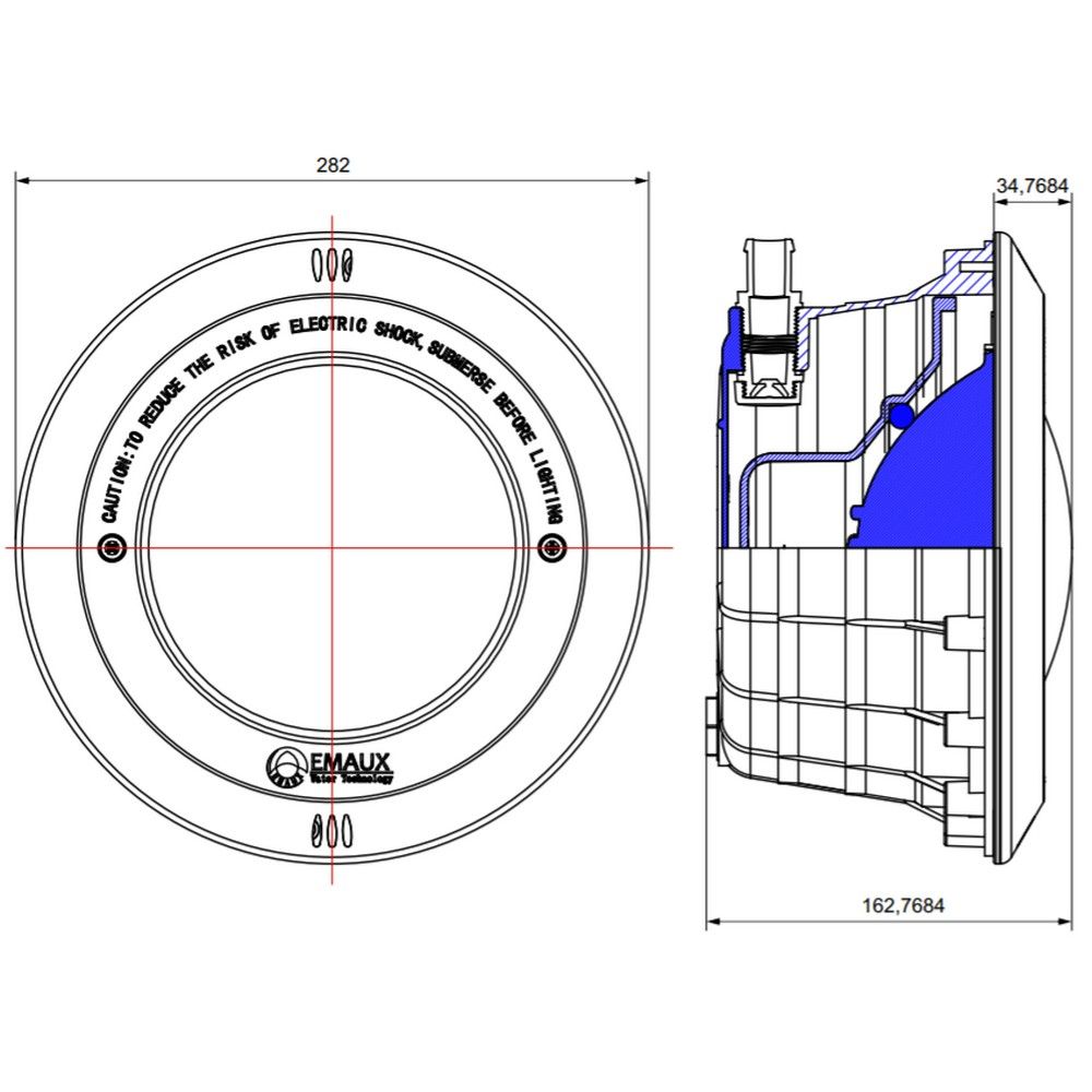 Корпус прожектора Aquaviva PAR56 NP300-S S/S накладка