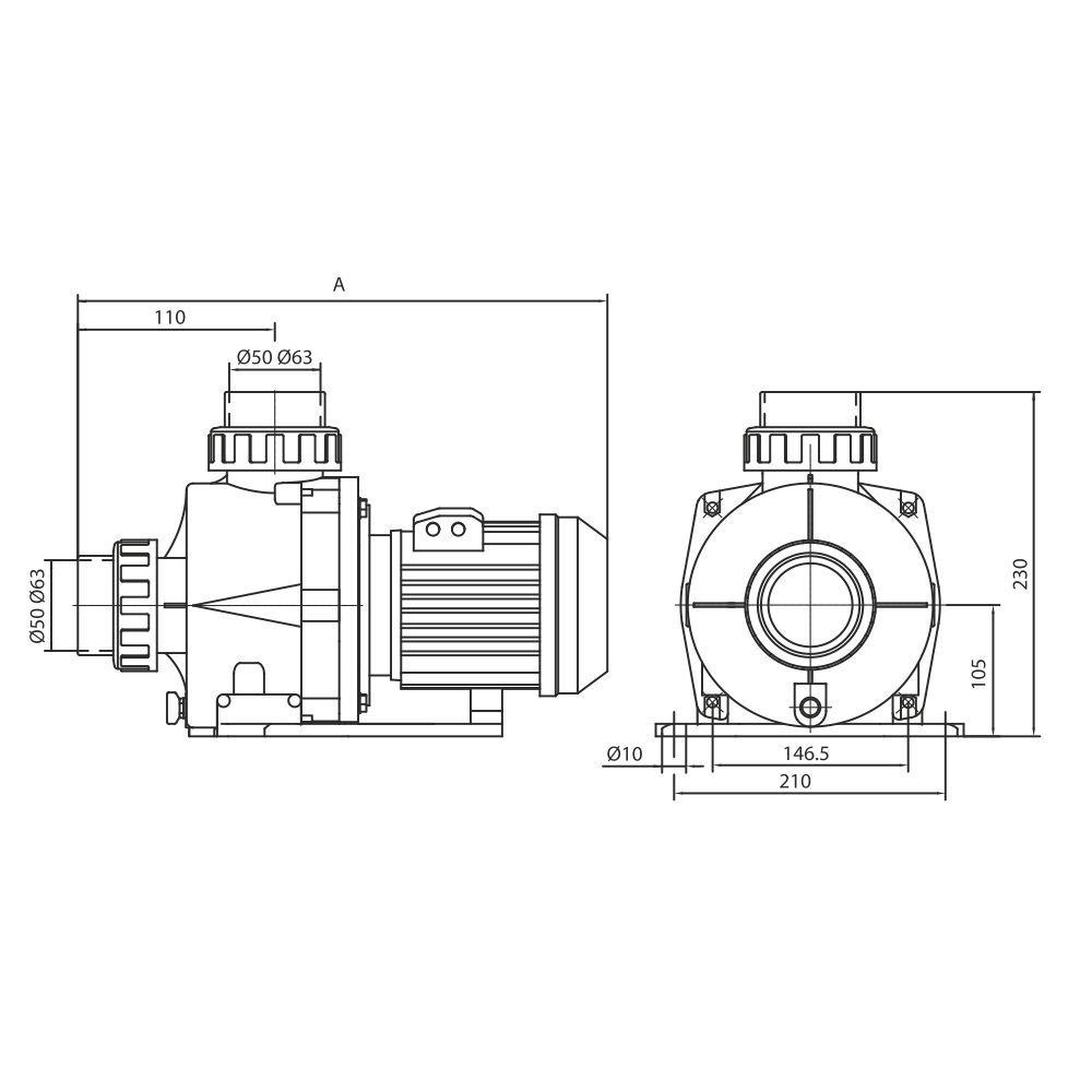 Насос для бассейна Hayward HCP09201E2 KNG200 (26.2м³/ч*10м 1.92кВт 220В)